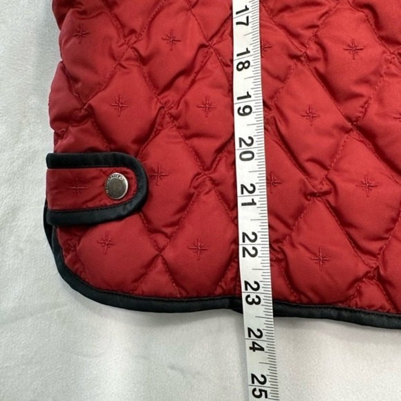 Eddie Bauer Premium Goose Down Brick Red Zippered Pockets Vest Womens Size L - Picture 5 of 5